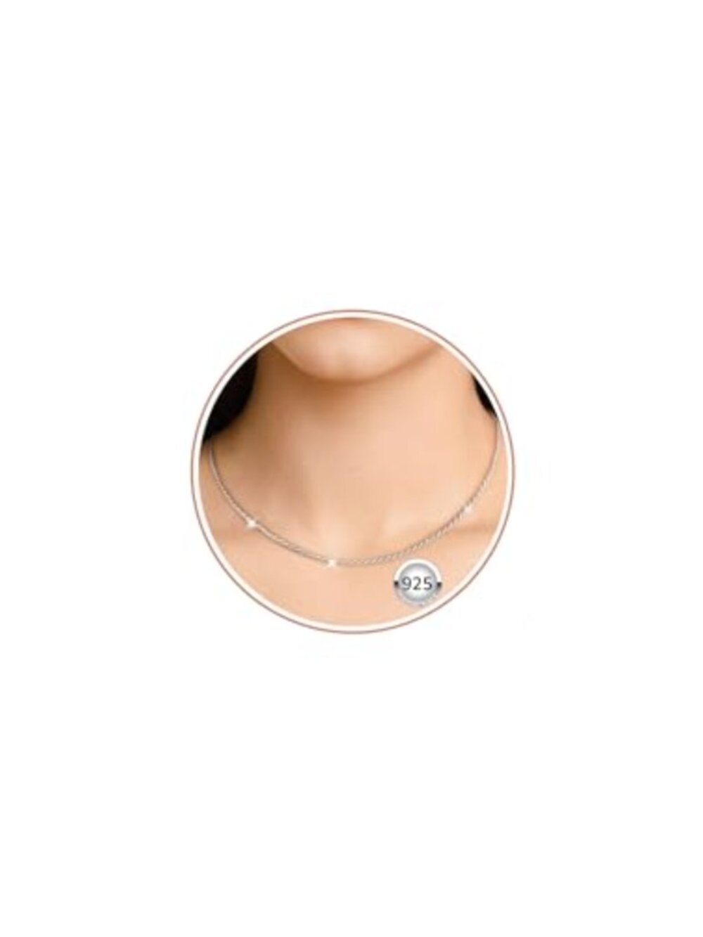 2mm Rope Chain Necklace Sterling Silver Plated Women 18in